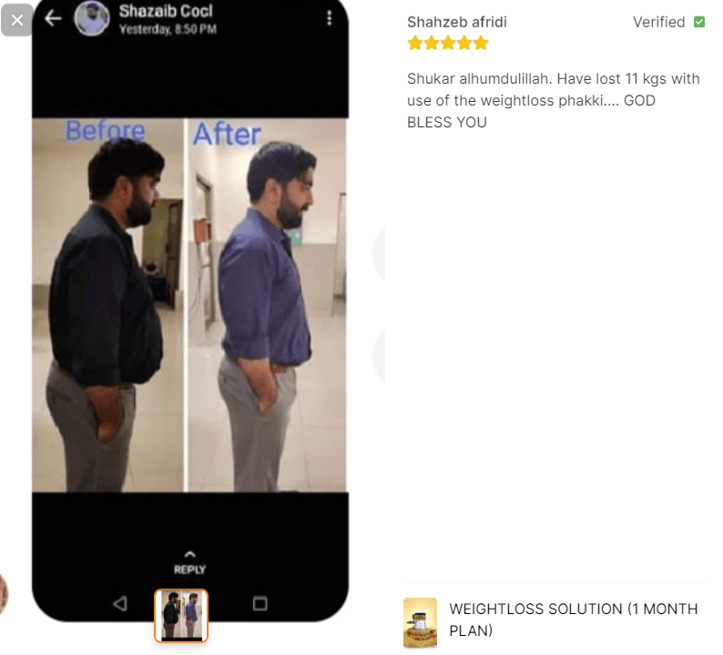 Weight Loss By Hayat (1 month plan) 5 to 6 KG loss with Just One Month Use